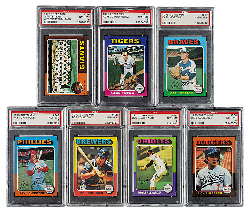 1975 Topps Mini PSA NM-MT 8 Collection (7)