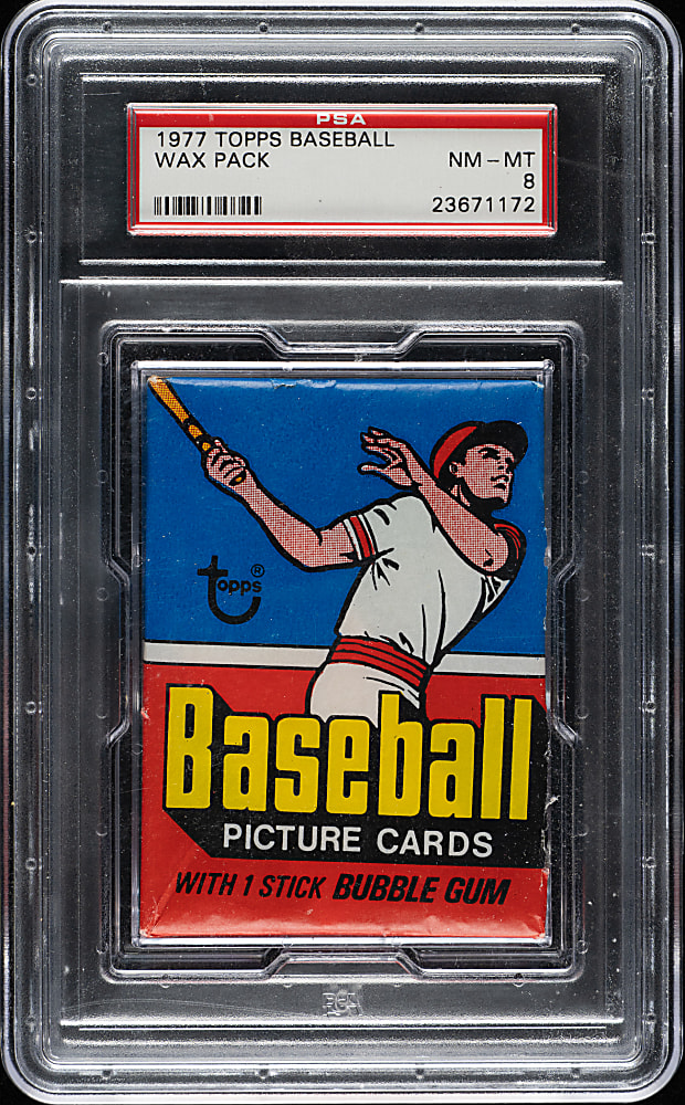 1977 Topps Unopened Wax Pack PSA NM-MT 8