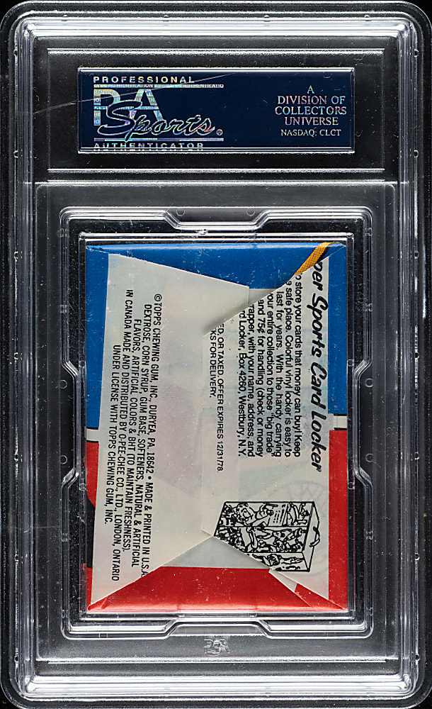 1977 Topps Unopened Wax Pack PSA NM-MT 8
