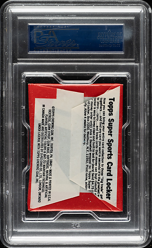 1976 Topps Unopened Wax Pack in 1974 Wrapper PSA NM-MT 8