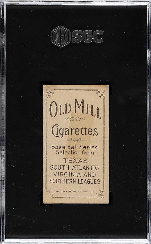 1909-1911 T206 White Border Ted Breitenstein Southern Leaguer SGC FAIR 1.5 - Old Mill Back
