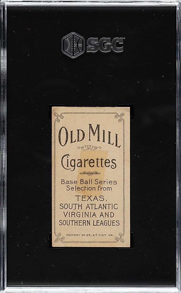 1909-1911 T206 White Border Ernie Howard Southern Leaguer SGC FAIR 1.5 - Old Mill Back