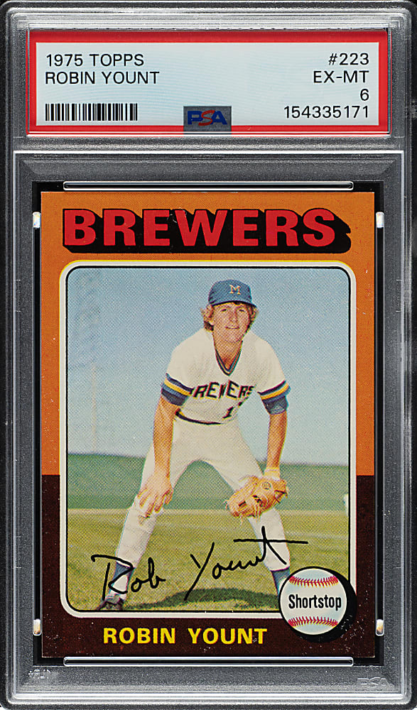 1975 Topps #223 Robin Yount Rookie PSA EX-MT 6