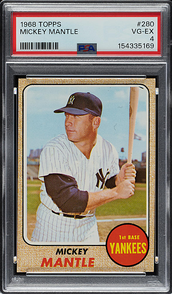 1968 Topps #280 Mickey Mantle PSA VG-EX 4