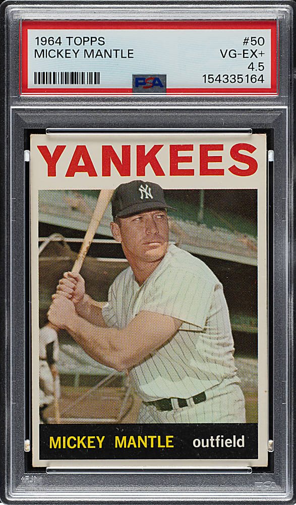 1964 Topps #50 Mickey Mantle PSA VG-EX+ 4.5