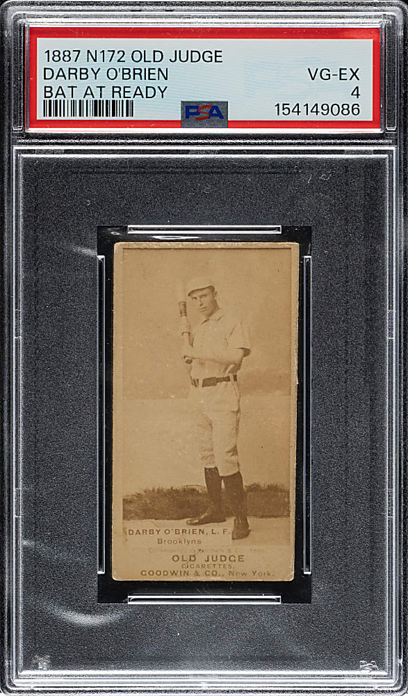 1888 N172 Old Judge Darby O'Brien PSA VG-EX 4