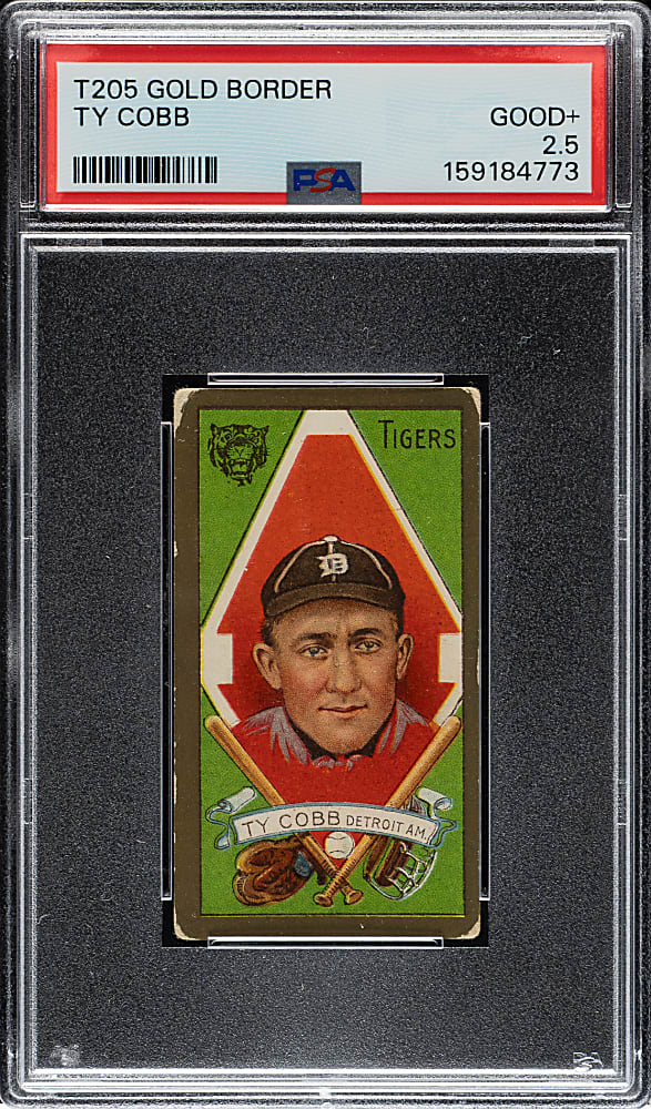 1911 T205 Gold Border Ty Cobb PSA GOOD+ 2.5