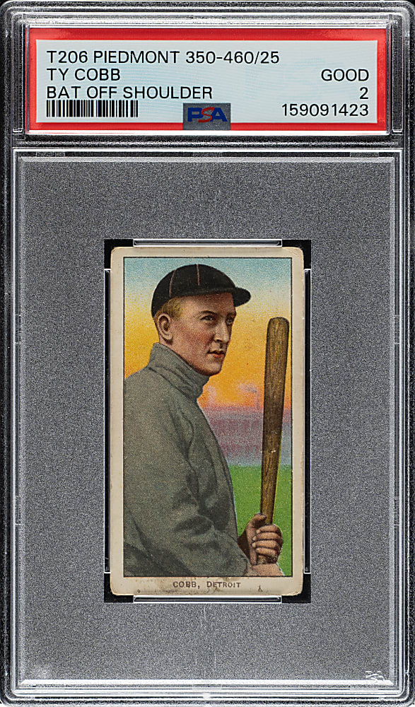 1909-1911 T206 White Border Ty Cobb Bat Off Shoulder PSA GOOD 2