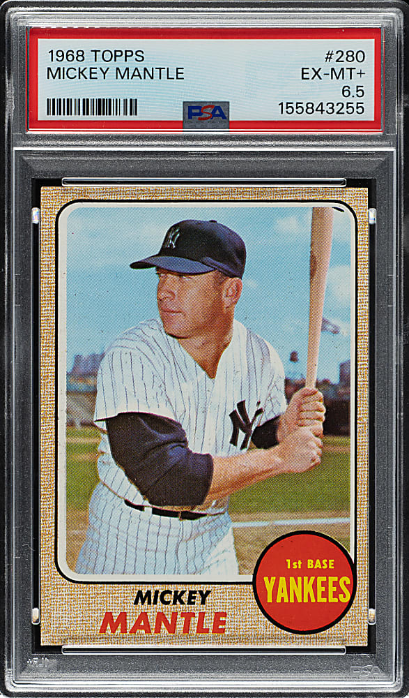 1968 Topps #280 Mickey Mantle PSA EX-MT+ 6.5
