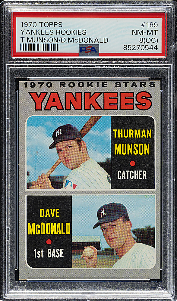 1970 Topps #189 Thurman Munson Rookie PSA NM-MT 8 (OC)