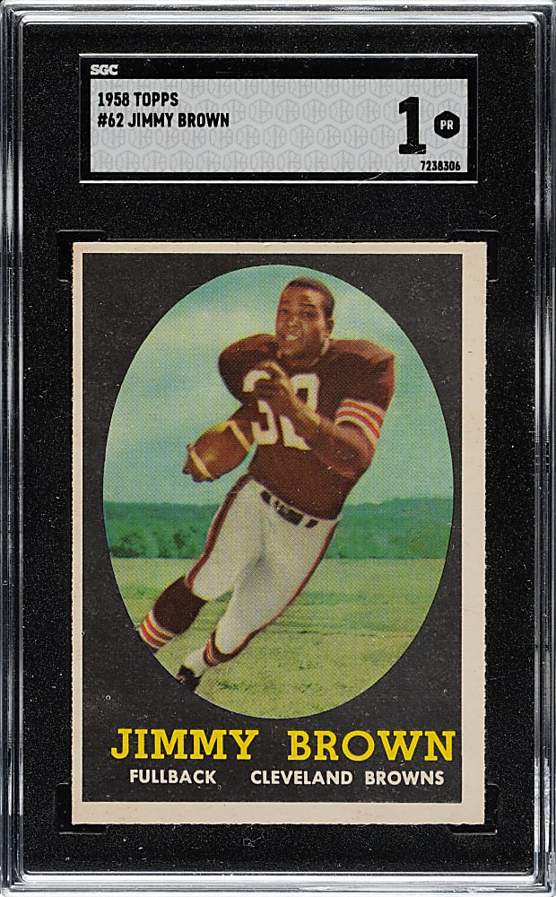 1958 Topps Football #62 Jim Brown Rookie SGC POOR 1