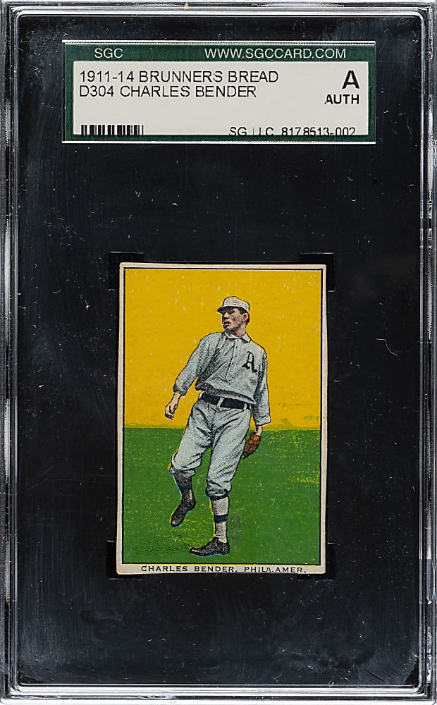 1911-1914 D304 Brunners Bread Chief Bender SGC Authentic