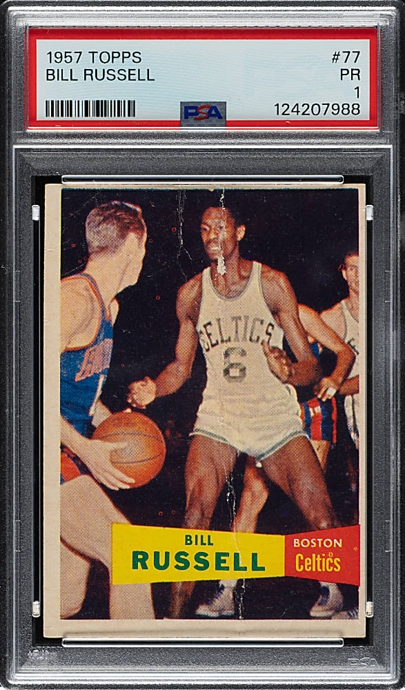 1957-1958 Topps Basketball #77 Bill Russell Rookie PSA POOR 1