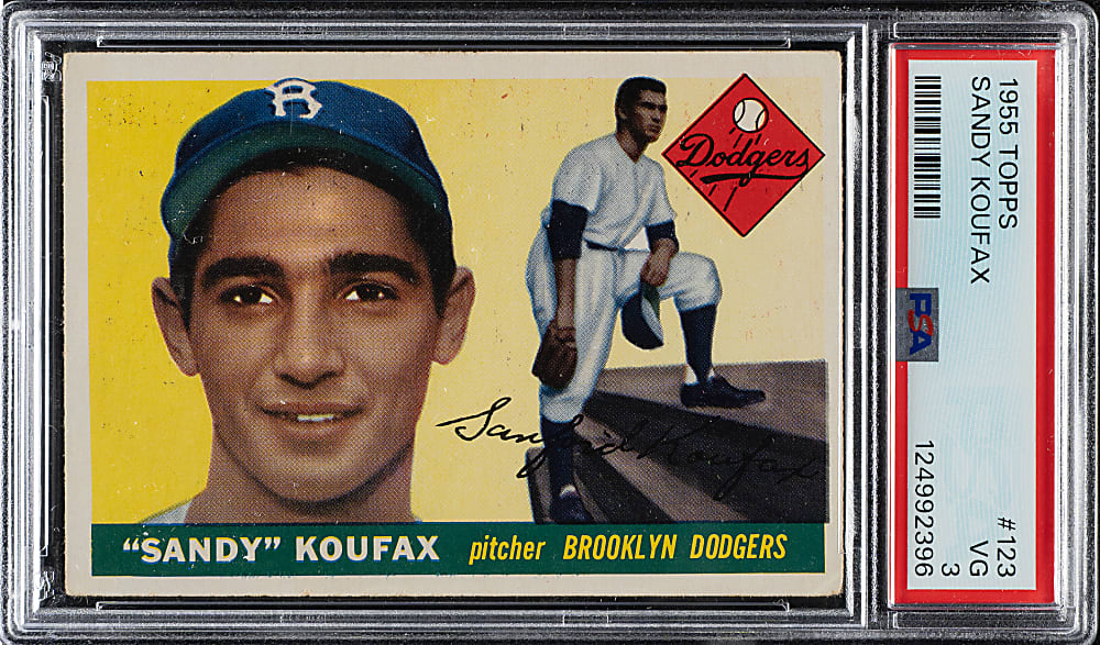 1955 Topps #123 Sandy Koufax Rookie PSA VG 3