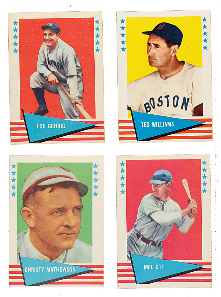 1959 to 1961 Fleer Collection (61) Including Ted Williams, Christy Mathewson, and Lou Gehrig