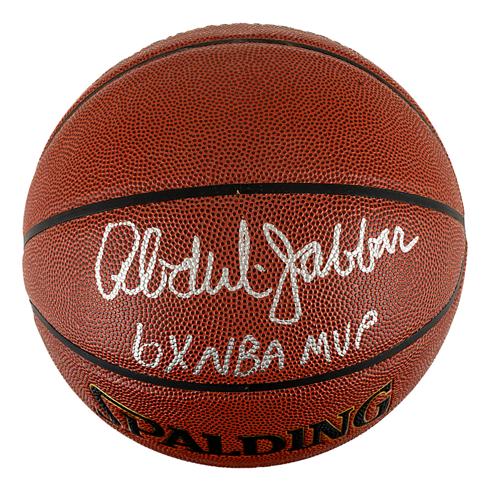 Kareem Abdul-Jabbar Signed Basketball with "6x NBA MVP" Inscription - JSA