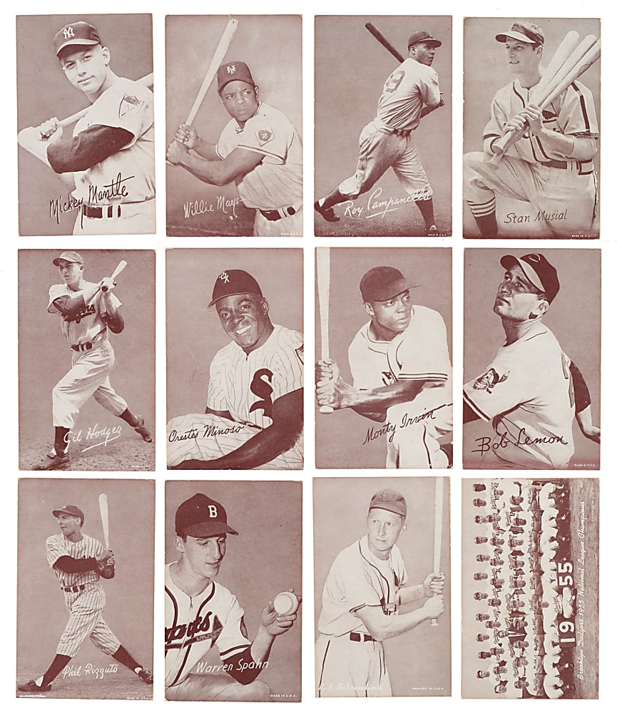 1947-1966 Exhibits Collection (49) Including Mickey Mantle, Willie Mays, and Stan Musial