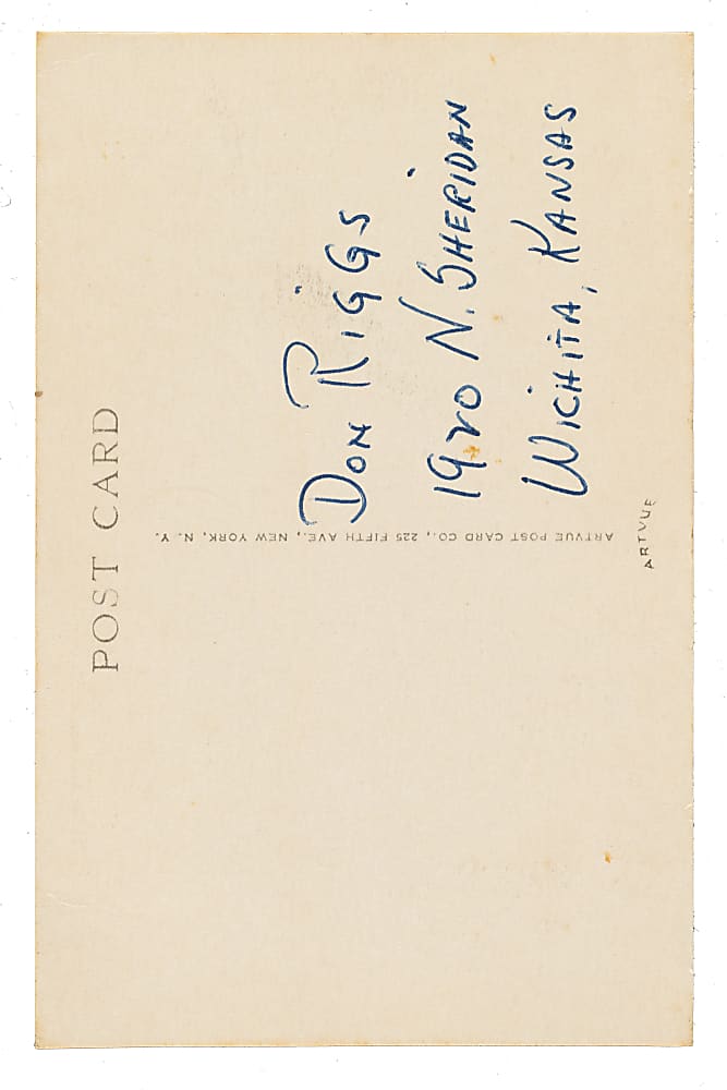 Signed 1956-1963 Artvue (Type 2) Black-and-White Hall of Fame Postcard Hank Greenberg - JSA