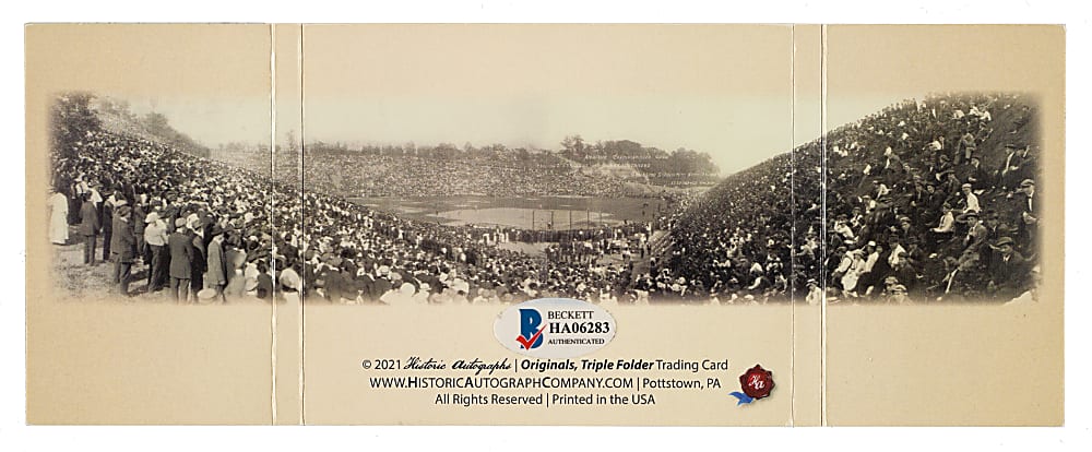 Helmar Brewing Co. Imperial Cabinet and 2021 Historic Autographs Original Triple Folder Fred Tenney Collection (5)