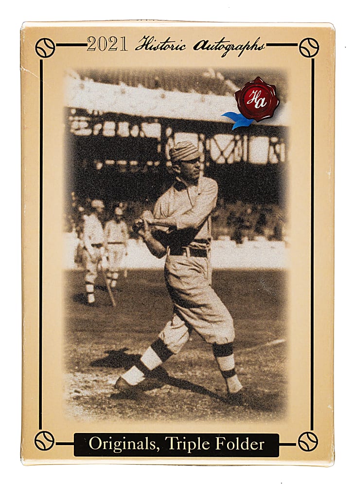 Helmar Brewing Co. Imperial Cabinet and 2021 Historic Autographs Original Triple Folder Fred Tenney Collection (5)