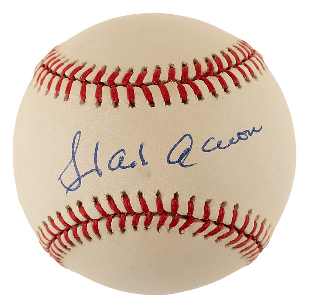Hank Aaron Single-Signed Baseball - JSA