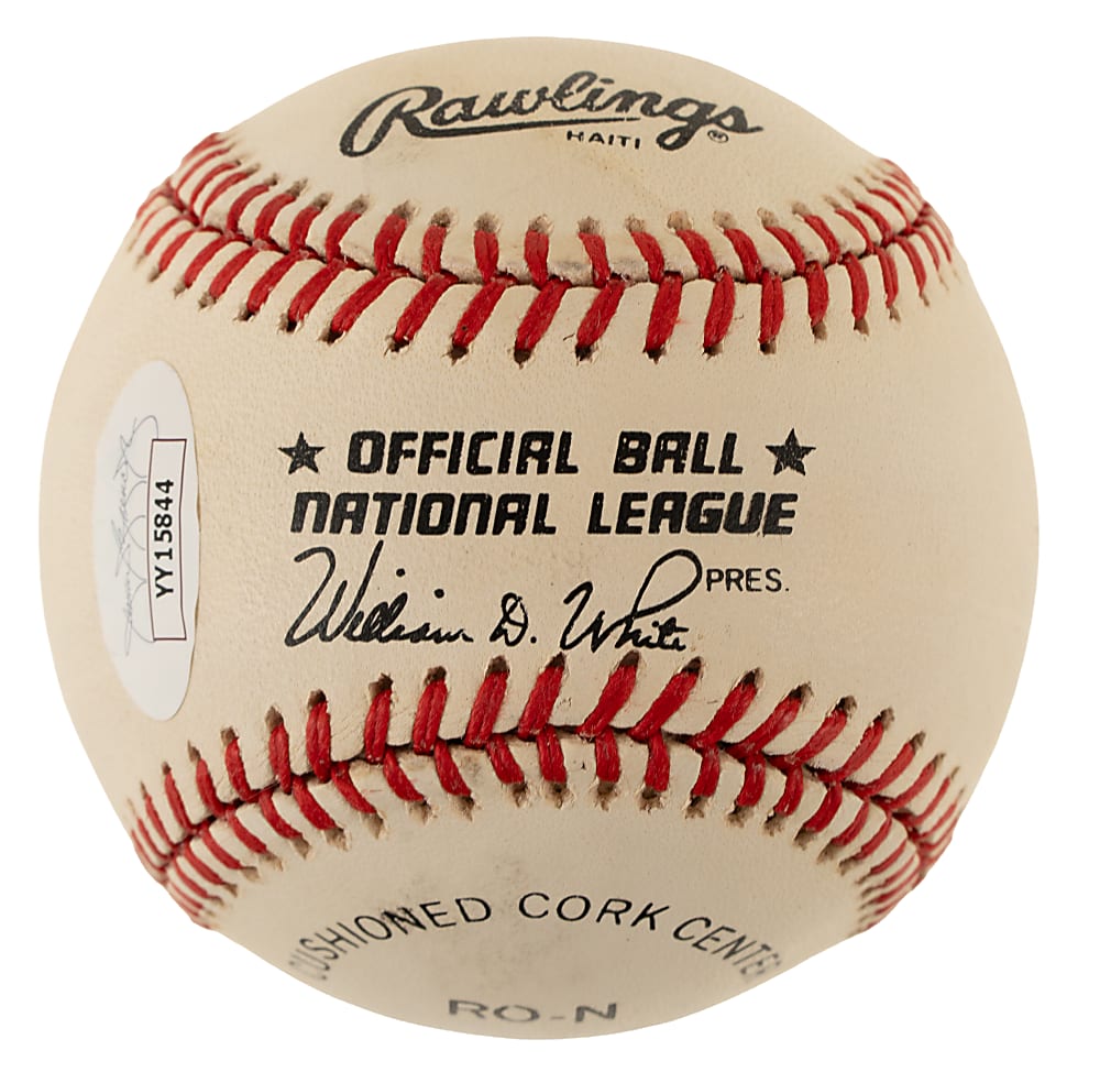 Hank Aaron Single-Signed Baseball - JSA