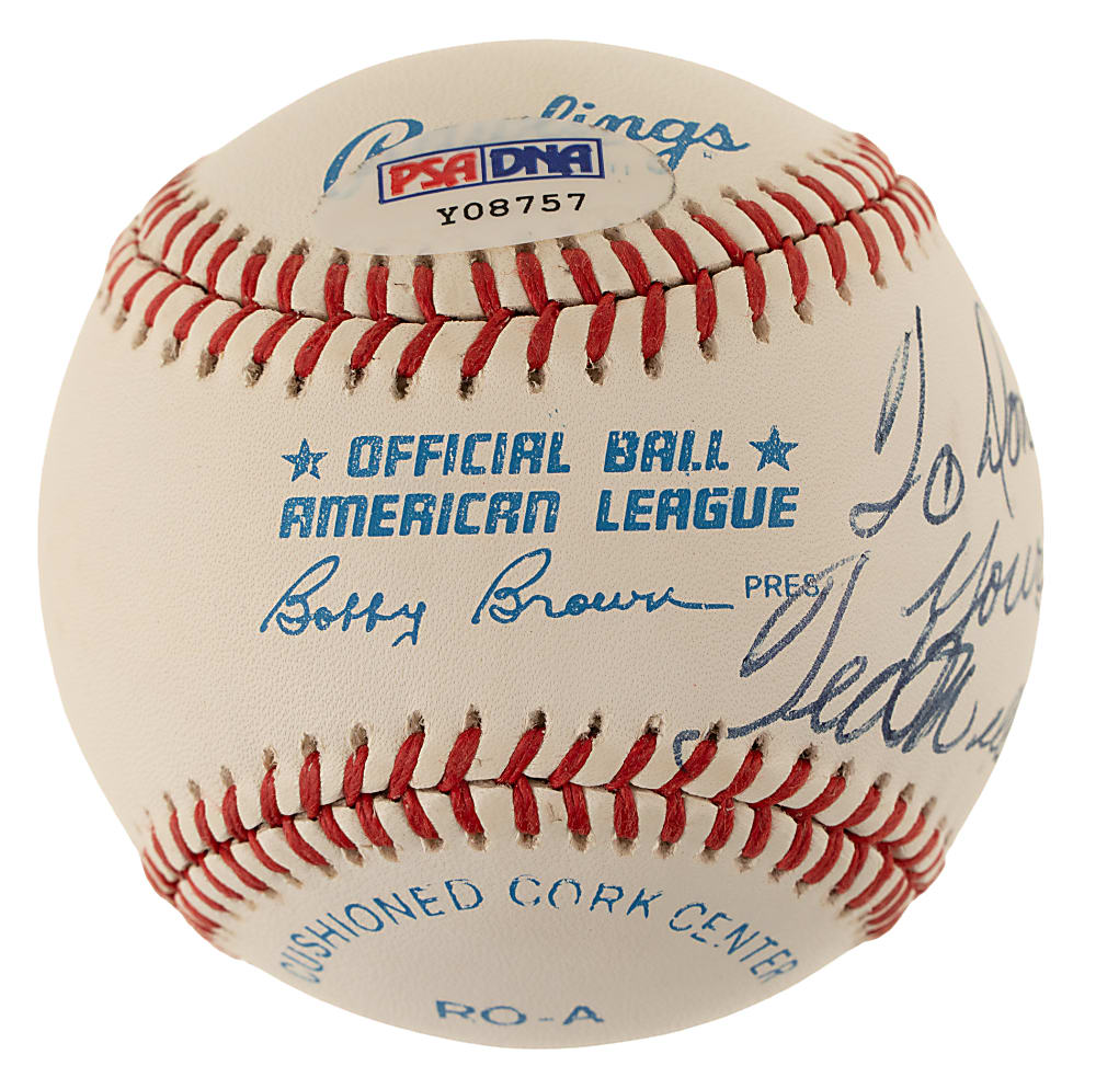 Ted Williams Single-Signed Baseball - PSA/DNA