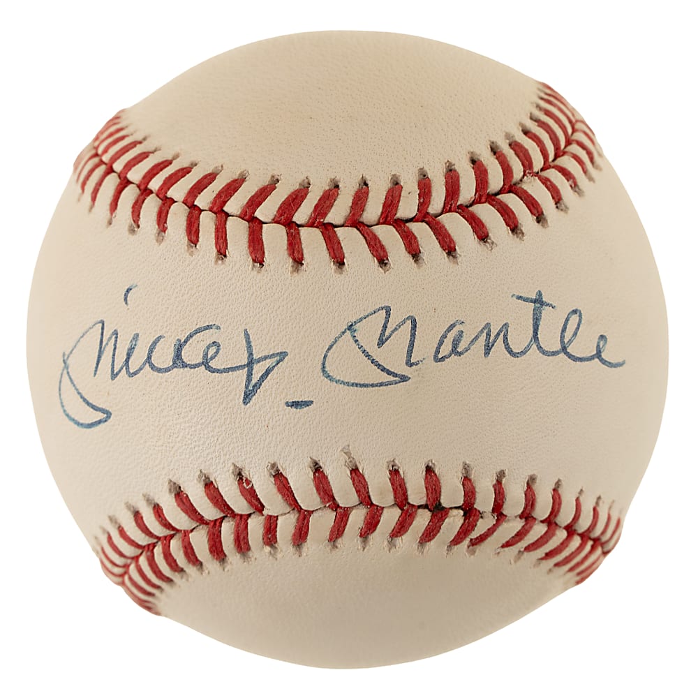 Mickey Mantle Single-Signed Baseball - JSA