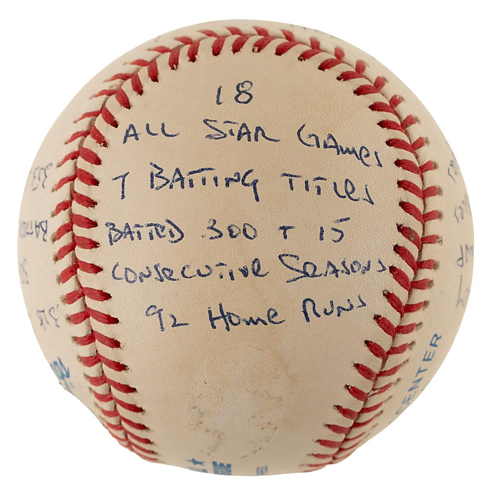 Rod Carew Single-Signed Limited-Edition Stat Baseball - JSA