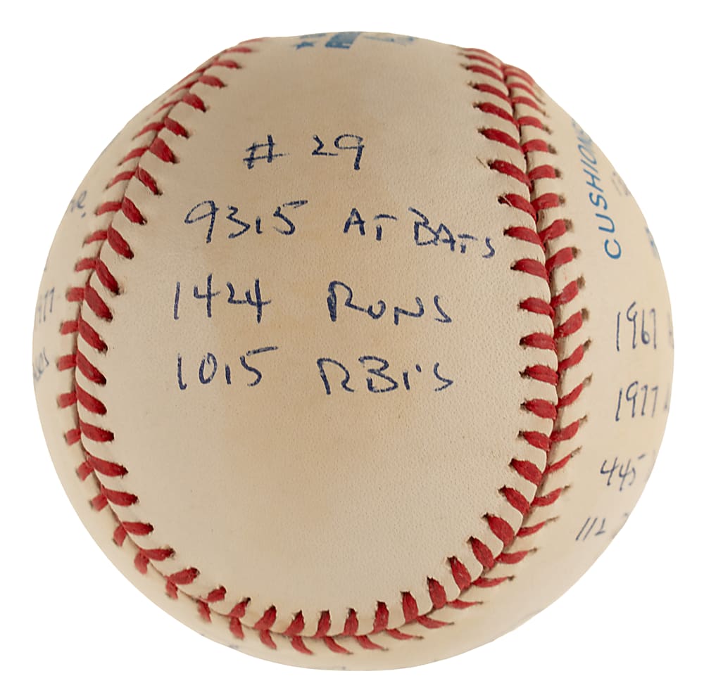 Rod Carew Single-Signed Limited-Edition Stat Baseball - JSA