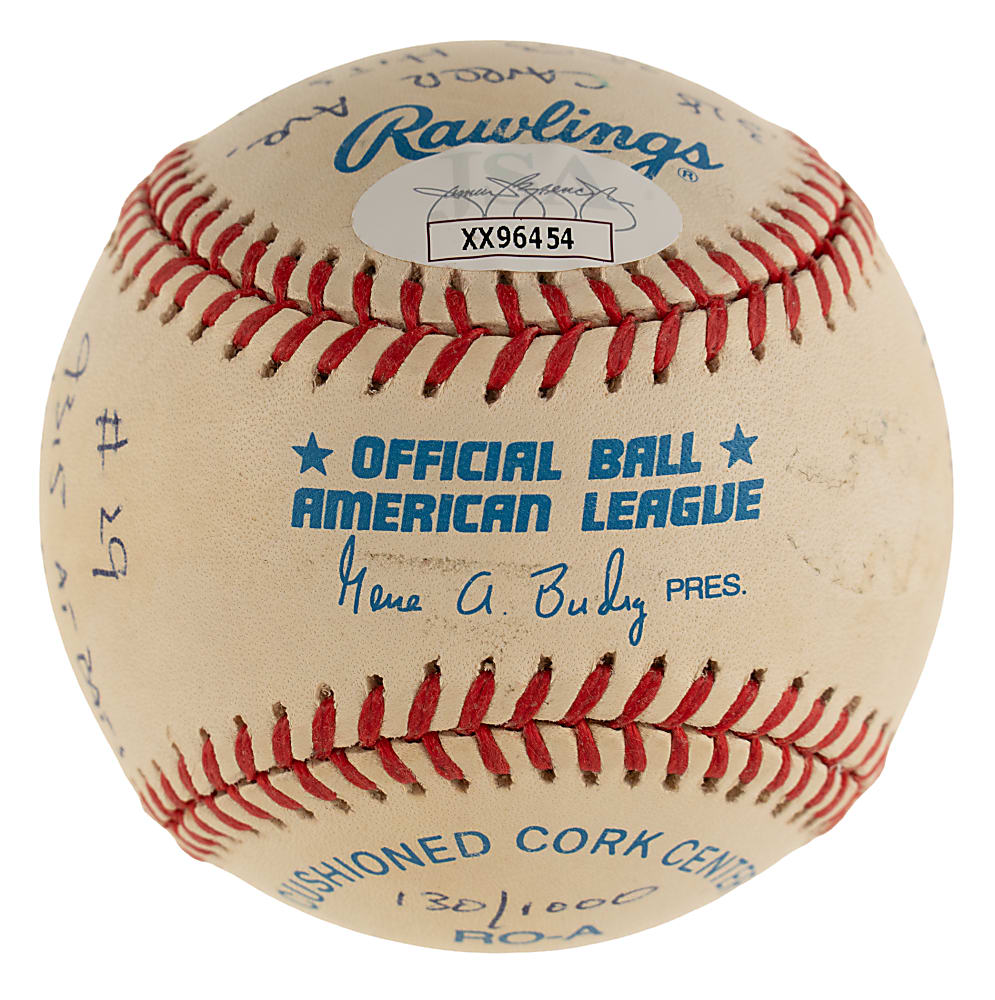 Rod Carew Single-Signed Limited-Edition Stat Baseball - JSA