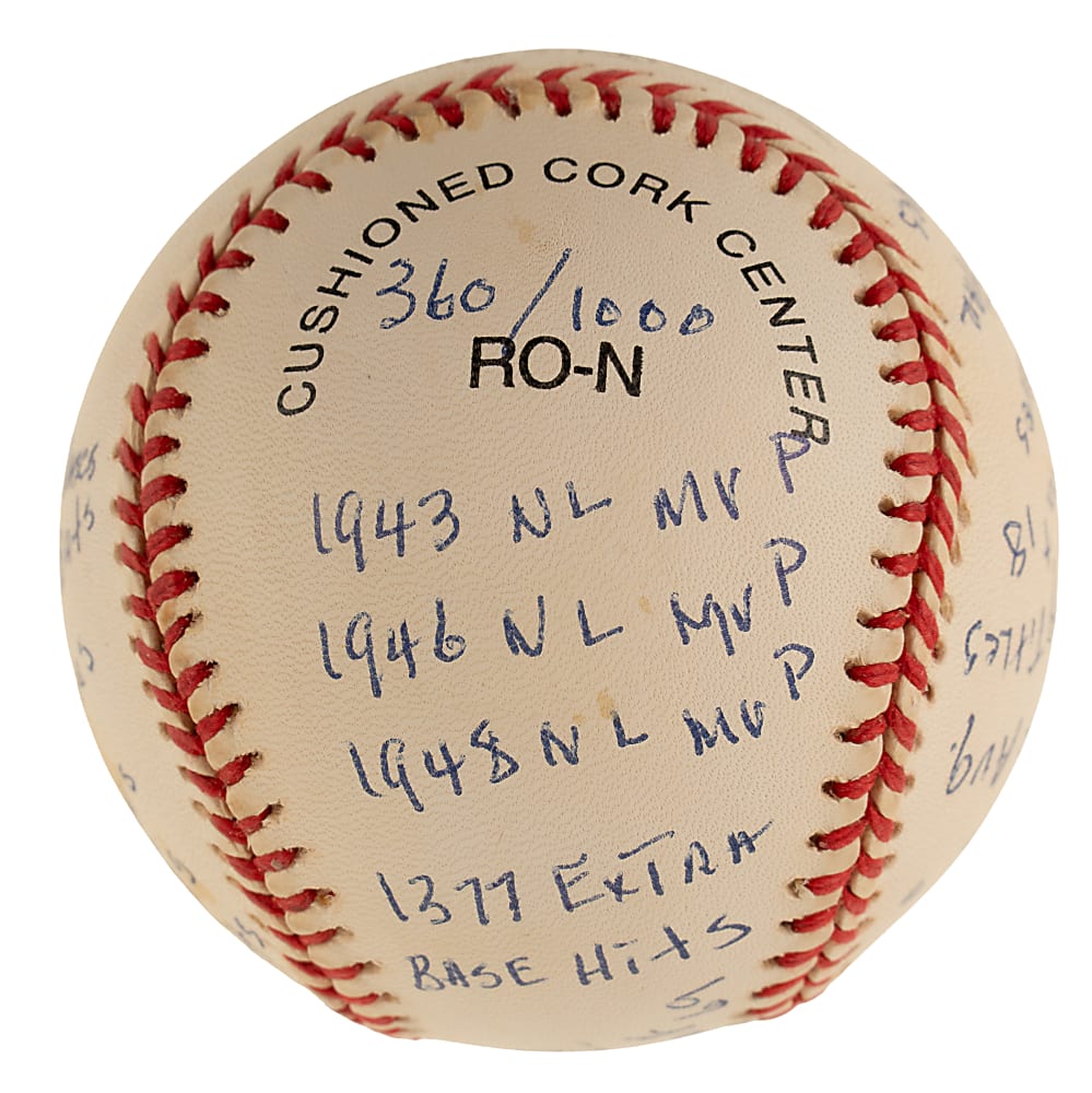 Stan Musial Signed Limited-Edition Stat Baseball - Beckett
