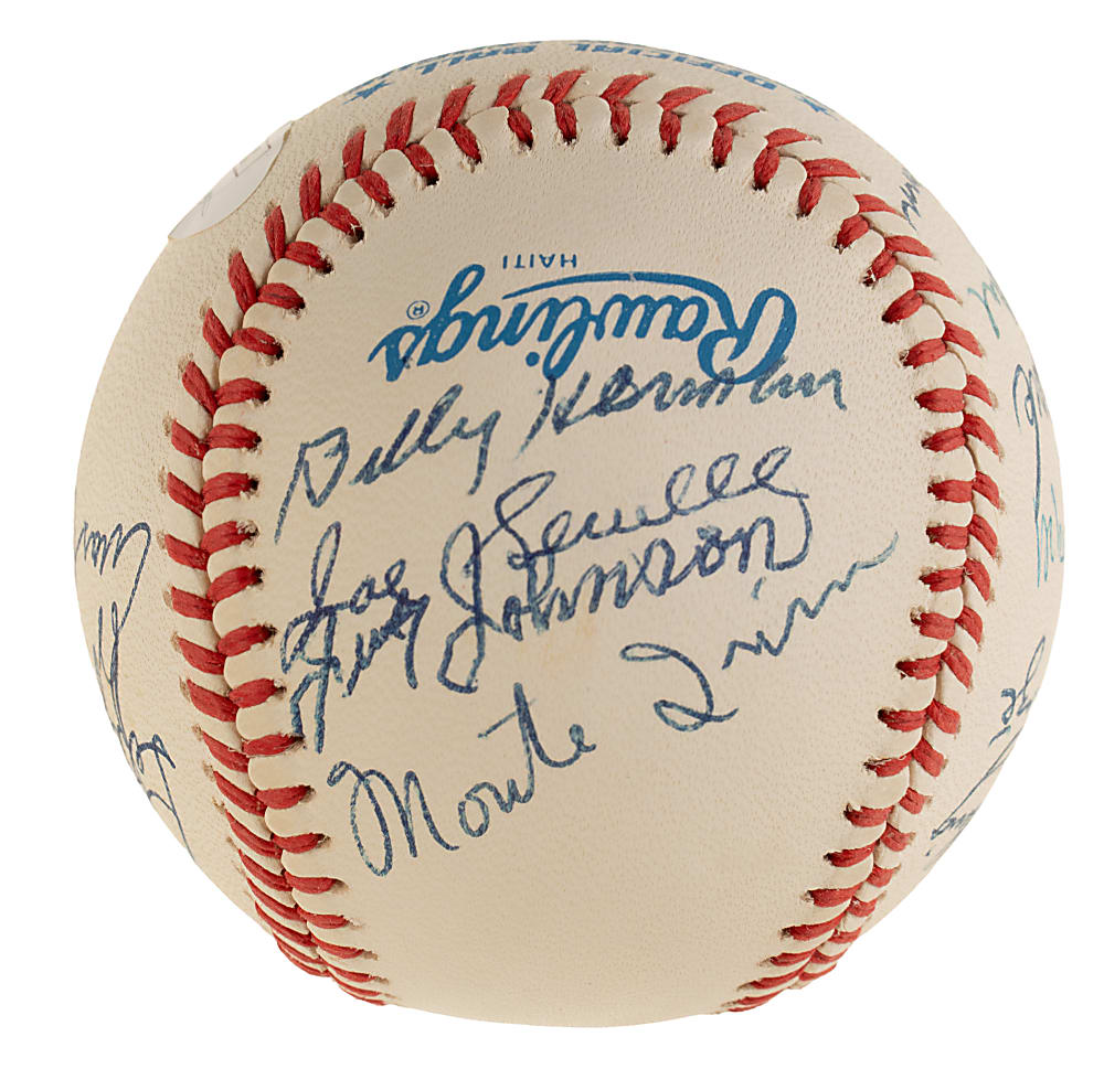 Hall of Fame Multi-Signed Baseball with Willie Stargell, Lou Brock, and Al Kaline - JSA