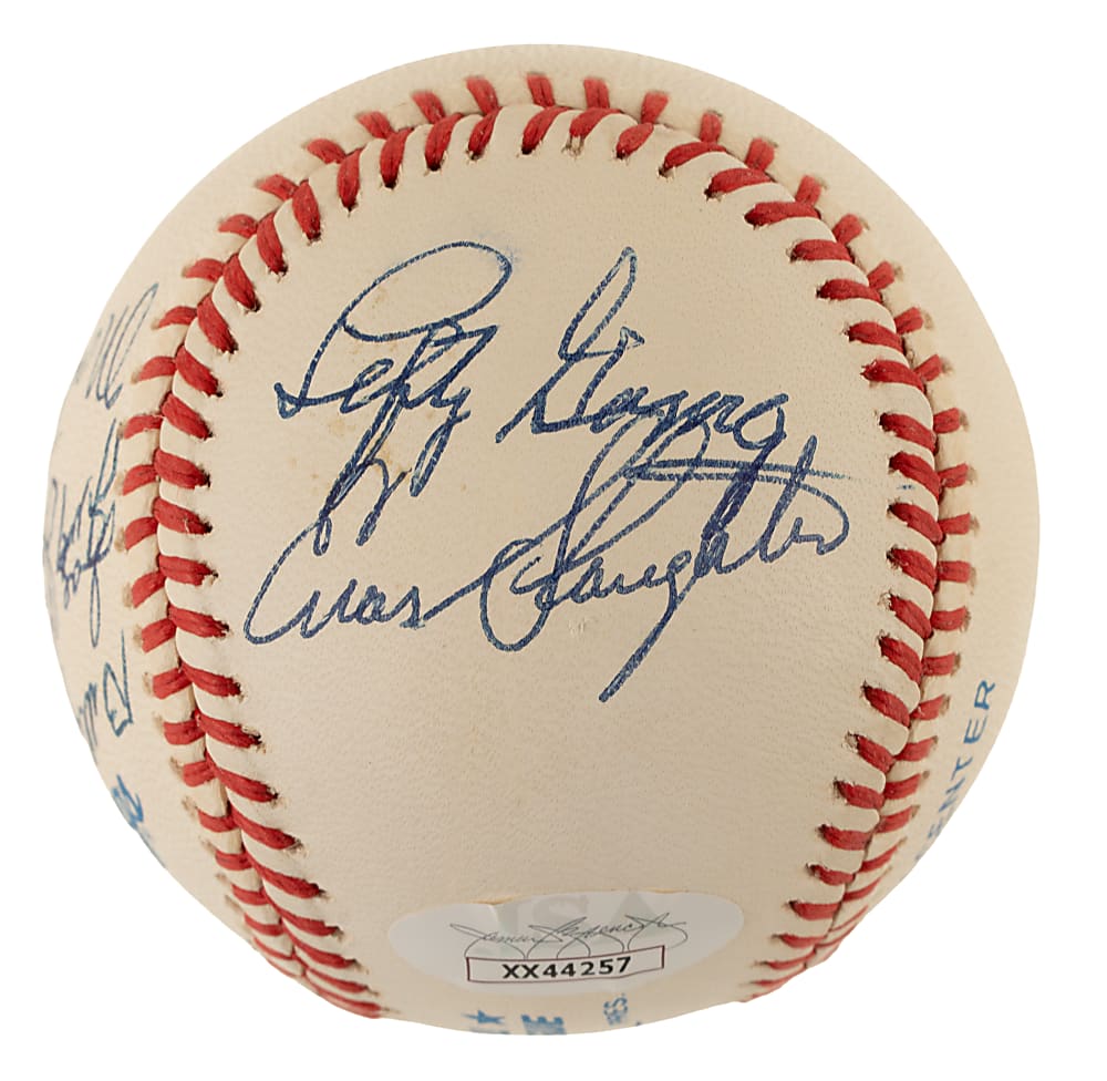 Hall of Fame Multi-Signed Baseball with Willie Stargell, Lou Brock, and Al Kaline - JSA