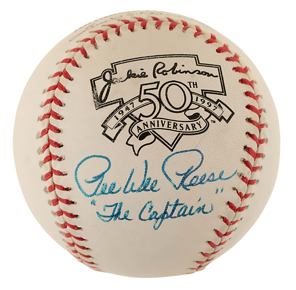 Pee Wee Reese Single-Signed Baseball with "The Captain" Inscription - PSA/DNA