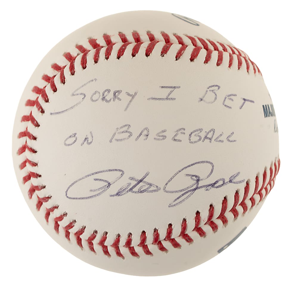 Pete Rose Single-Signed Baseball with "Sorry I Bet On Baseball" Inscription - JSA