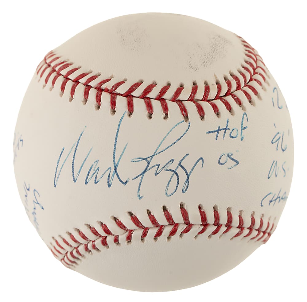 Wade Boggs Single-Signed Baseball with Multiple Inscriptions - JSA