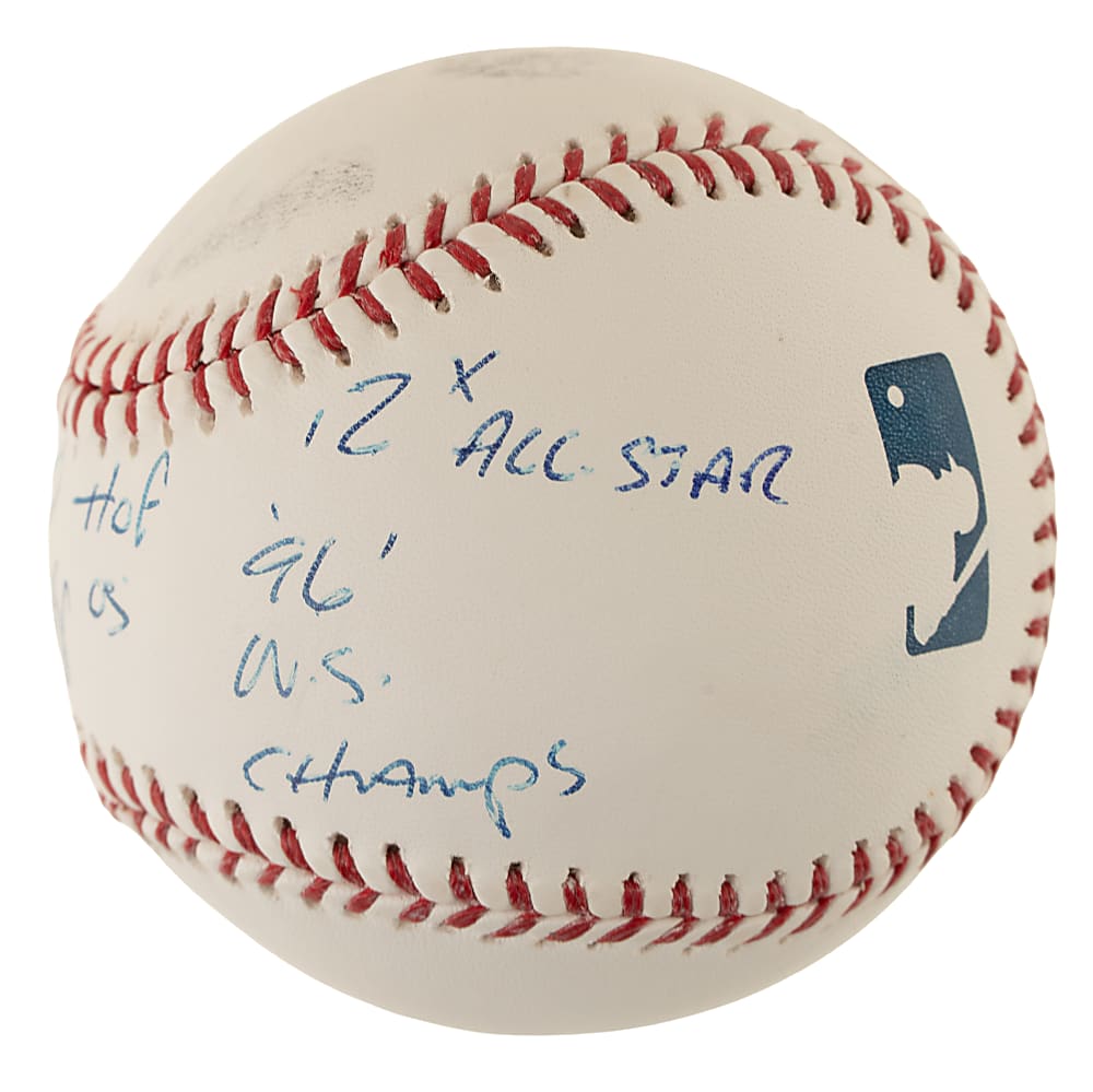 Wade Boggs Single-Signed Baseball with Multiple Inscriptions - JSA