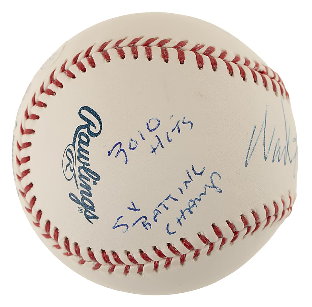 Wade Boggs Single-Signed Baseball with Multiple Inscriptions - JSA