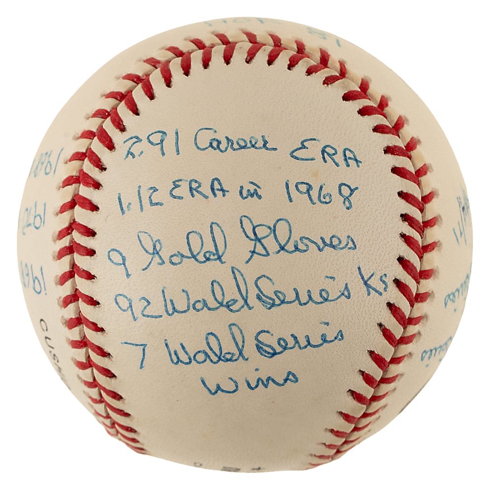 Bob Gibson Single-Signed Limited-Edition Stat Baseball - JSA