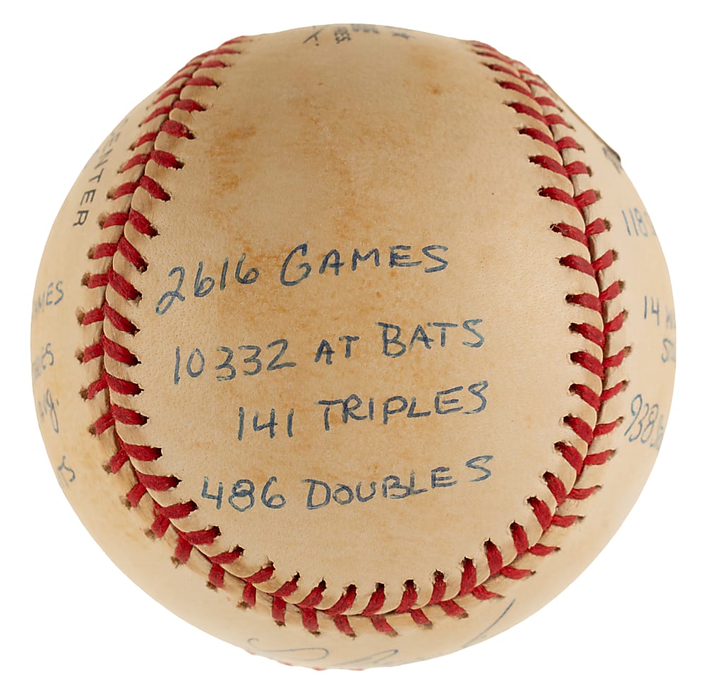 Lou Brock Single-Signed Limited-Edition Stat Baseball - JSA