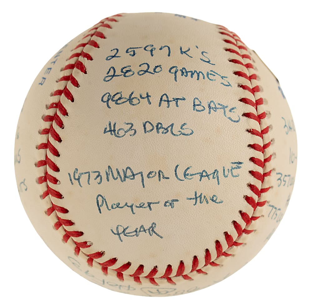 Reggie Jackson Single-Signed Limited-Edition Stat Baseball - JSA
