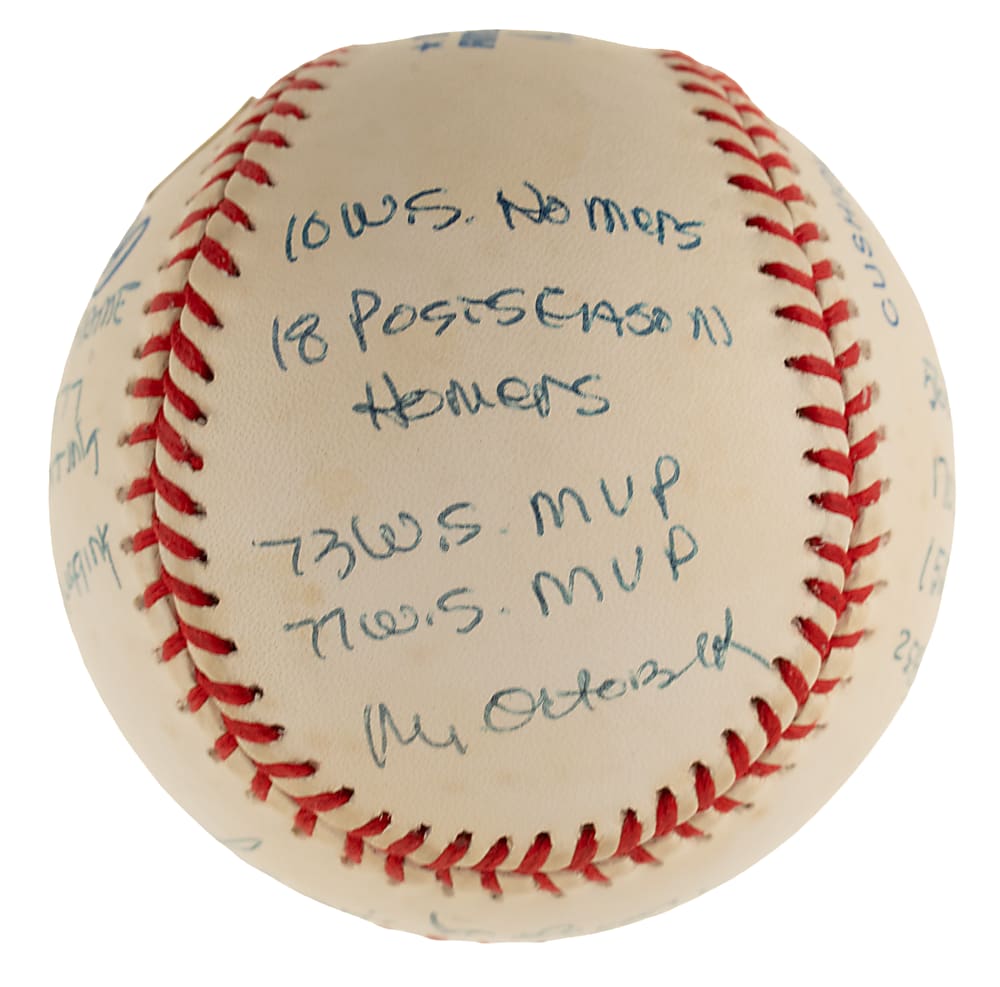 Reggie Jackson Single-Signed Limited-Edition Stat Baseball - JSA