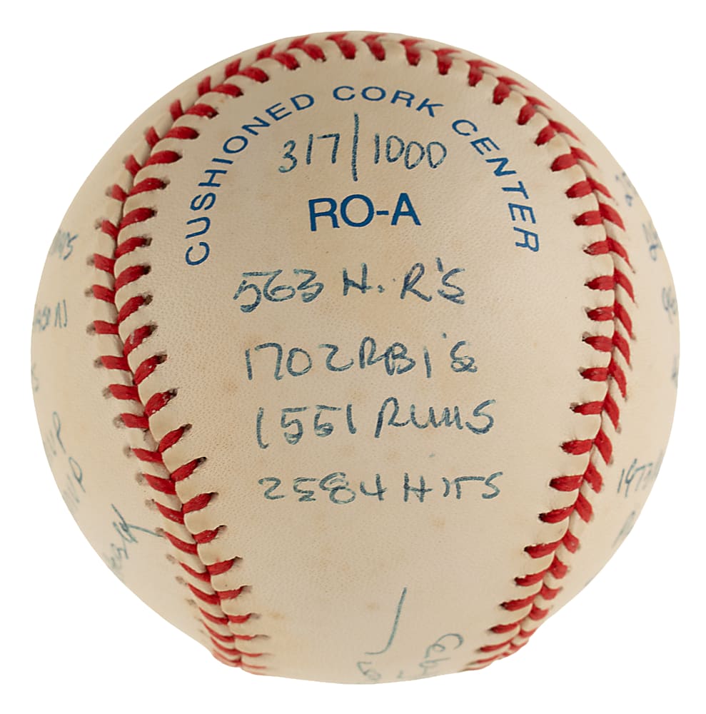 Reggie Jackson Single-Signed Limited-Edition Stat Baseball - JSA
