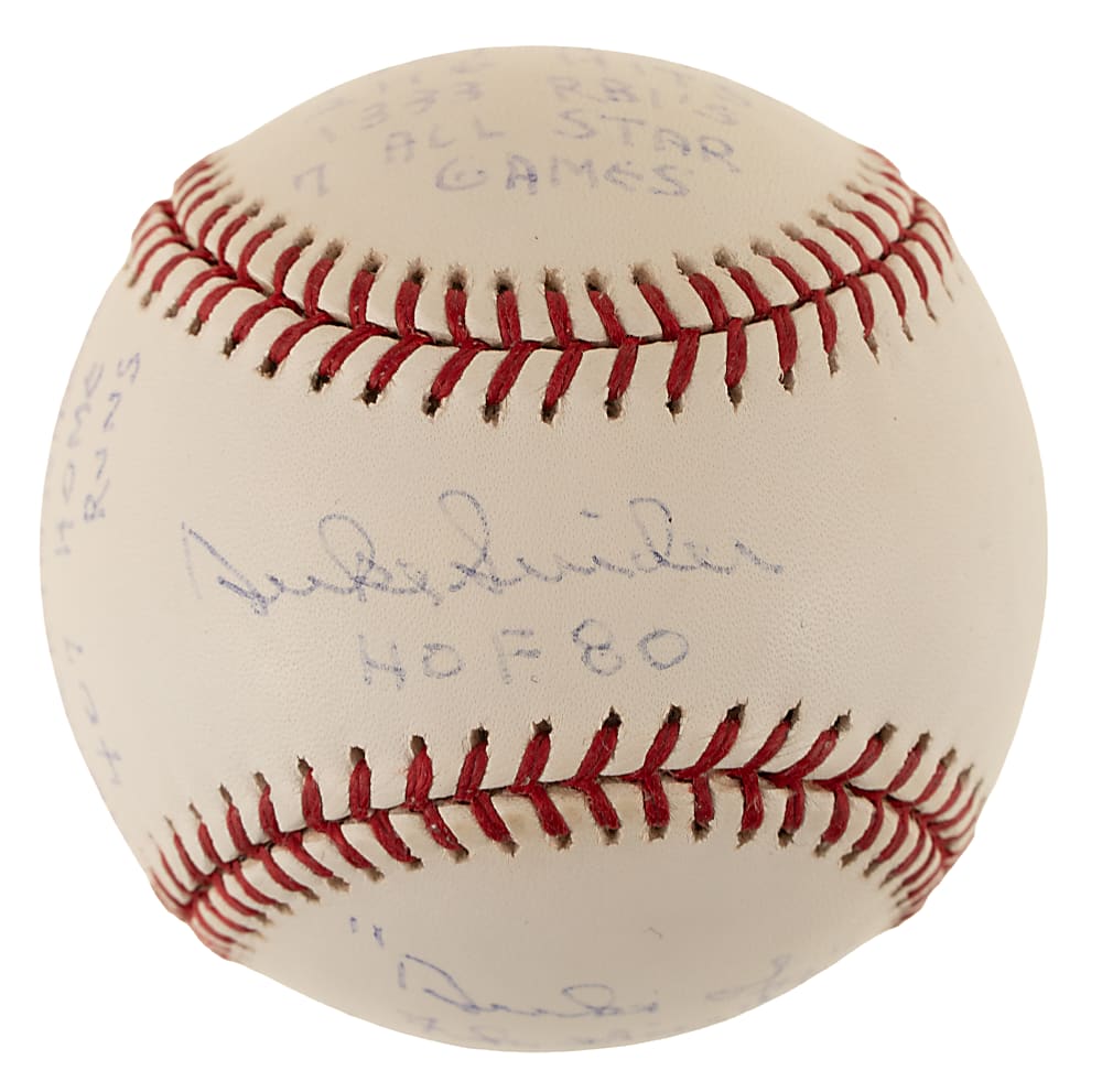 Duke Snider Single-Signed Limited-Edition Stat Baseball - JSA