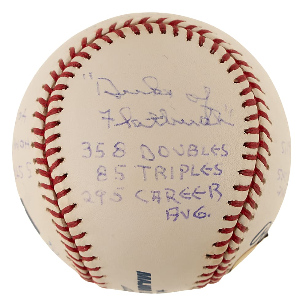 Duke Snider Single-Signed Limited-Edition Stat Baseball - JSA