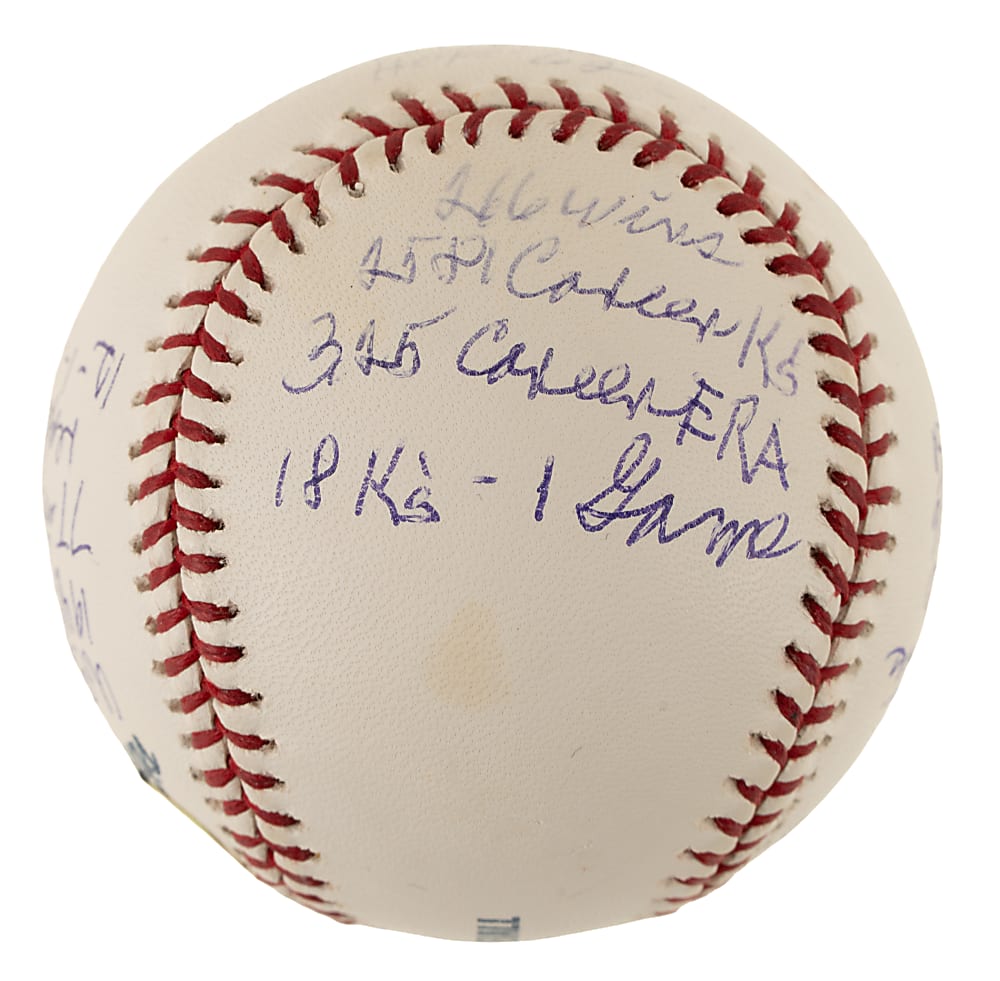 Bob Feller Single-Signed Limited Edition Stat Baseball - JSA