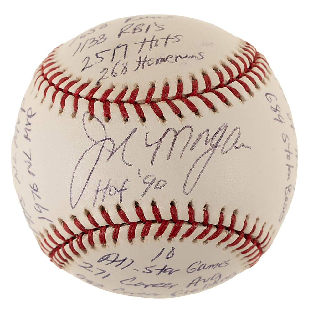Joe Morgan Single-Signed Limited Edition Stat Baseball - JSA