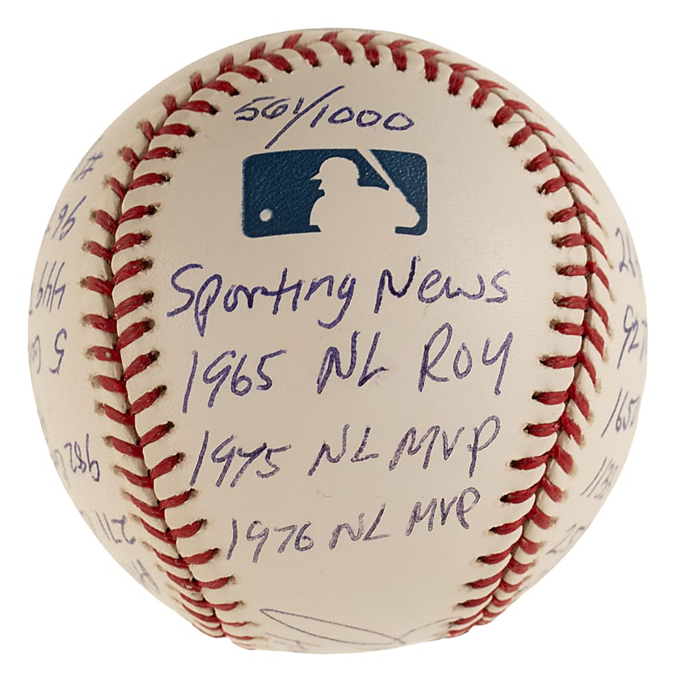 Joe Morgan Single-Signed Limited Edition Stat Baseball - JSA