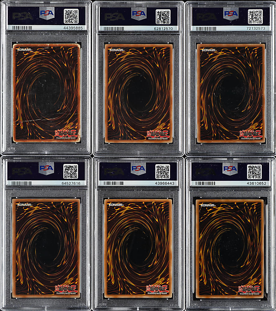 2002 to 2004 Yu-Gi-Oh! Secret Rare PSA-Graded Collection (6)